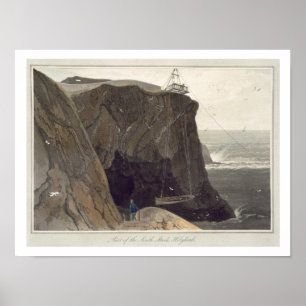 Een boot uit het perron van Holyhead laten varen.. Poster