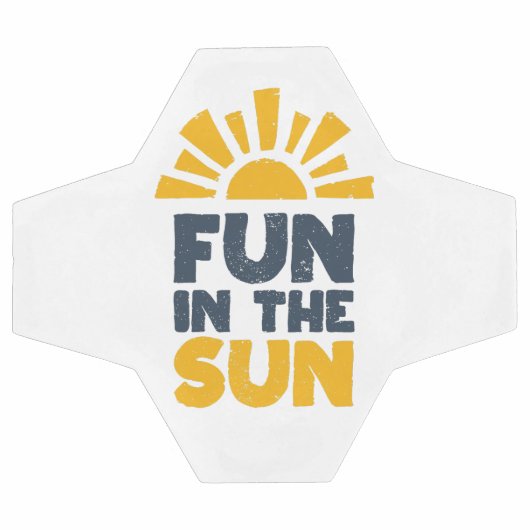 Een bord dat plezier op de zon zegt voetbal (Enkel)