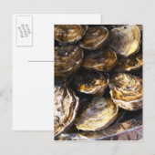 Een bord oesters. briefkaart (Voorkant / Achterkant)