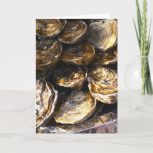Een bord oesters. kaart