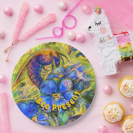 Een Bord van Bee & Vergeet-me-niet Bloemen (Feest)