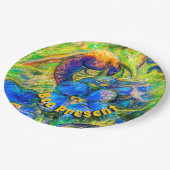 Een Bord van Bee & Vergeet-me-niet Bloemen (Gekanteld)