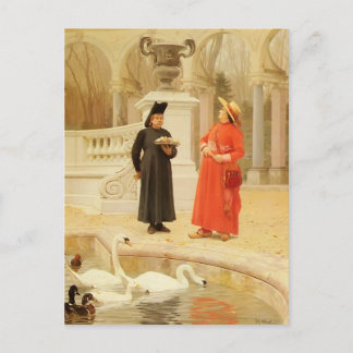 Een Bord van koekjes van Jean Georges Vibert Briefkaart