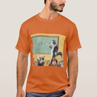 Een Border Collie-hond leert zijn pup-pupillen wis T-shirt