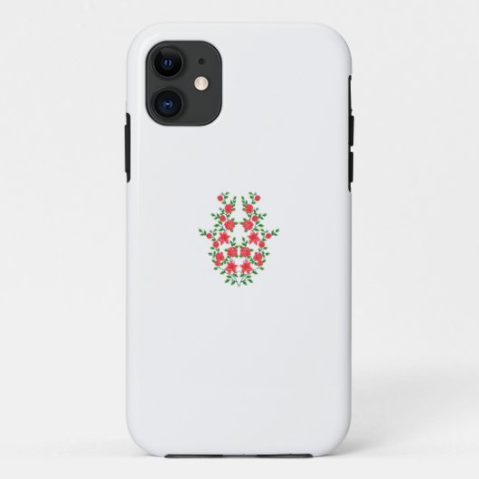Een bos rode bloemen op een witte achtergrond Case-Mate iPhone case (Achterkant)