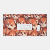 Een bos rode panda's bureaumat (Keyboard & Muis)