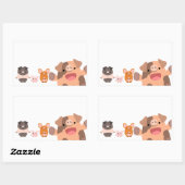 Een bos van Leuke Cartoon Pigs Sticker (Vel)