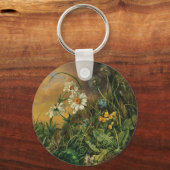 Een bosbodem met madeliefjes, primroses, ... sleutelhanger (Voorkant)