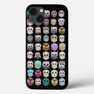 Een bosje met schattige uilen ontwerp iPhone 13 hoesje