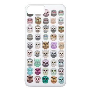 Een bosje met schattige uilen ontwerp iPhone 8 plus / 7 plus hoesje