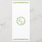 Een bosrijke elegantie | Huwelijkswijnreceptie Men Menu (Achterkant)