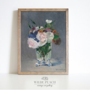 Een Bouquet van Bloemen in een vase  schilderij Poster