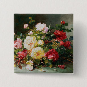 Een Bouquet van Rozen Vierkante Button 5,1 Cm