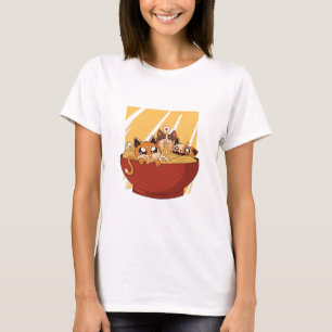 Een Bowl vol noedels en Kittens T-shirt