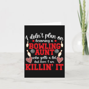 Een bowlingtante worden van een bowler tante kaart