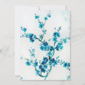 Een Boy Blue Balloon Baby shower. Kaart (Achterkant)