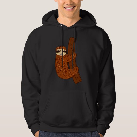 Een boze luiaard grappige luiaard hoodie (Voorkant)