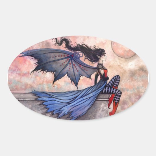 Een boze wind gotische vampier fee Stickers (Voorkant)