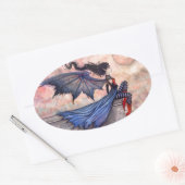 Een boze wind gotische vampier fee Stickers (Envelop)