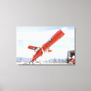 Een BQM-74E Chukar-drone klaar voor introductie Canvas Afdruk