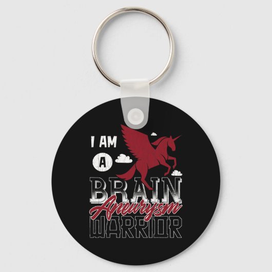 Een Brain Aneurysm Warrior Awareness Support Graph Sleutelhanger (Voorkant)