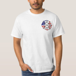 Een brandweerman 9/11 vergeet nooit 343 t-shirt