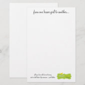 Een Brave Girl naar een ander Briefpapier (Voorkant / Achterkant)