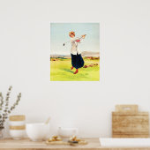 Een Braw "Brassie" - golfkunst print (Keuken)