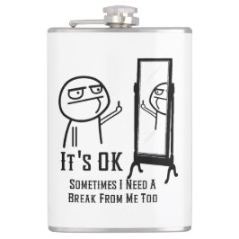 Een Break Mirror Flask nodig Heupfles