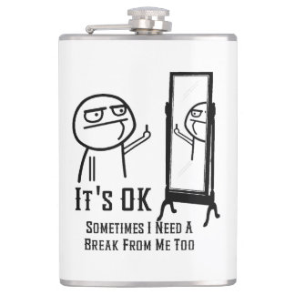 Een Break Mirror Flask nodig Heupfles