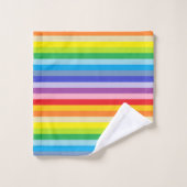 Een bredere spectrumregenboogstrips bad handdoek (Wasdoekje)