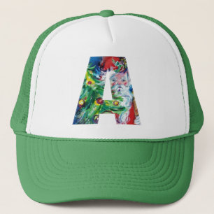 EEN BRIEF / SANTA MET CHRISTMAS TREE MONOGRAM TRUCKER PET