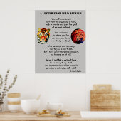 EEN BRIEF VAN HET POSTER WILDE DIEREN (Keuken)