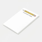 Een briefje van de juf met potlood nummer 2 post-it® notes (Schuin)