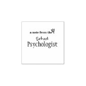 Een briefje van de school psycholoog Rubber Stamp Rubberstempel (Afrduk)