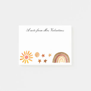 Een briefje van de Teacher Boho Bohemian Waterverf Post-it® Notes