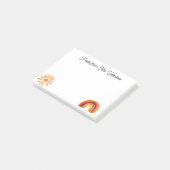 Een briefje van de Teacher Boho Bohemian Waterverf Post-it® Notes (Schuin)