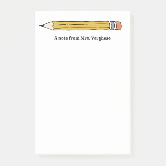 Een briefje van leraar nummer 2 potlood post-it® notes (Voorkant)