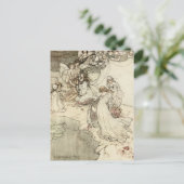 Een Briefkaart van het droomfeest 's midzomernacht (Staand voorkant)