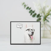 Een bril is een coole hond briefkaart (Staand voorkant)