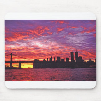 Een briljante zonsondergang met het Silhouet van h Muismat