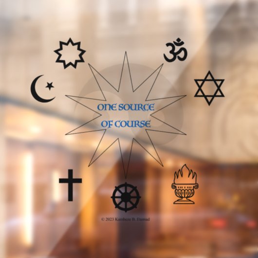 Eén bron van natuurlijk raamsticker (Vel 2)