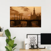 Een brug in Amsterdam Poster (Thuiskantoor)