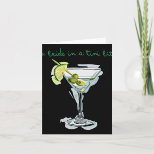 Een bruid in een klein beetje bruidstaart Martini  Kaart