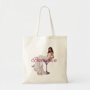 Een Bruid in een Tini Bit – Martini Glas Bruid Tote Bag