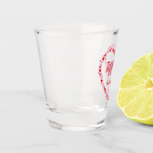 Een bruidsschat shot glas (Links)