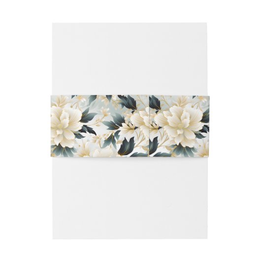 Een bruiloft bloemenserie ontwerp 7 uitnodigingen wikkel (Achterkant Voorbeeld)