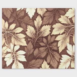 Een bruin klassiek trendy patroonontwerp cadeaupapier