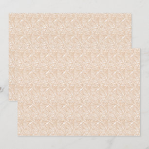 Een bruin tapijt met een ingewikkeld motief ligt o bedankkaart