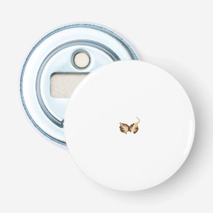 een bruine en witte vogel met grote vleugels button flesopener